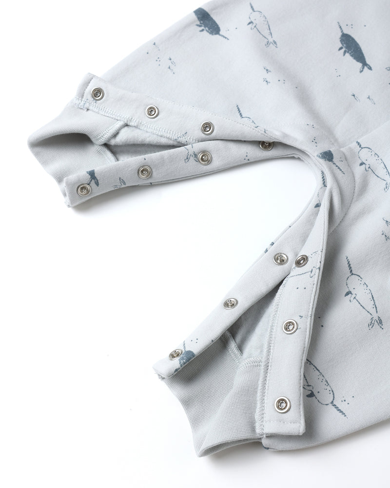 Relaxed Fleece Jumpsuit - Narwhals by Quincy Mae