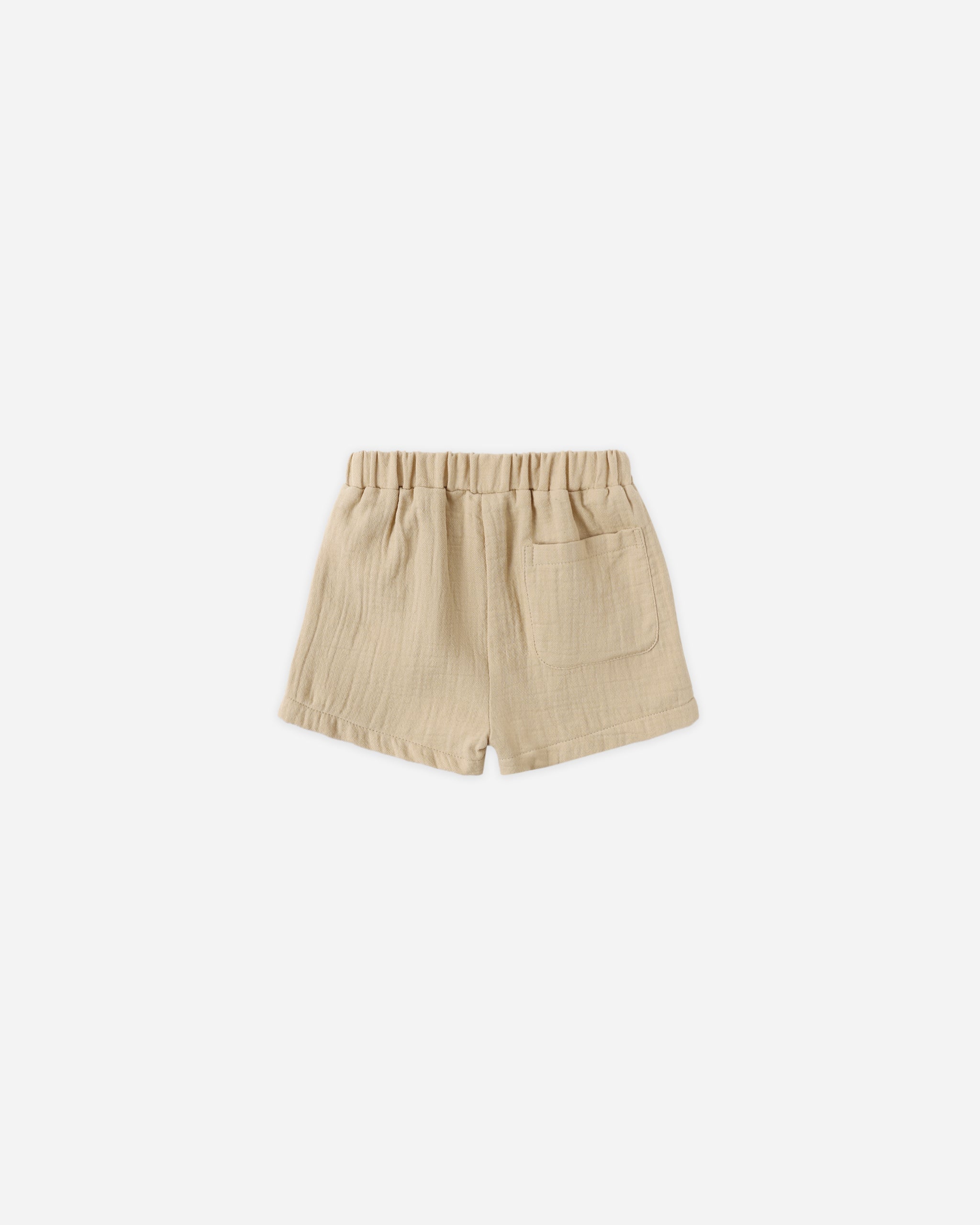 Beige shorts on a white background