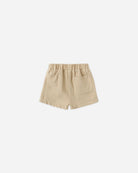 Beige shorts on a white background