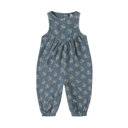 Maisie Overall - Blue Floral by Quincy Mae