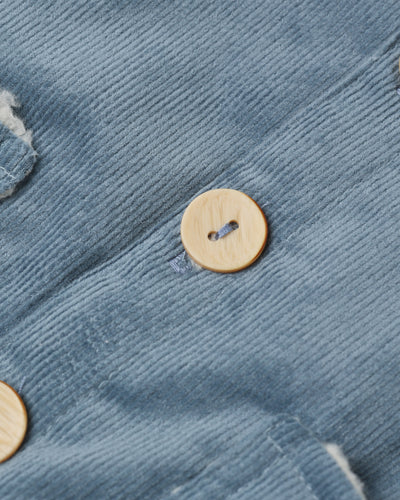 Corduroy Hooded Jacket - Ocean by Quincy Mae