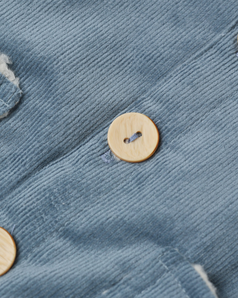 Corduroy Hooded Jacket - Ocean by Quincy Mae