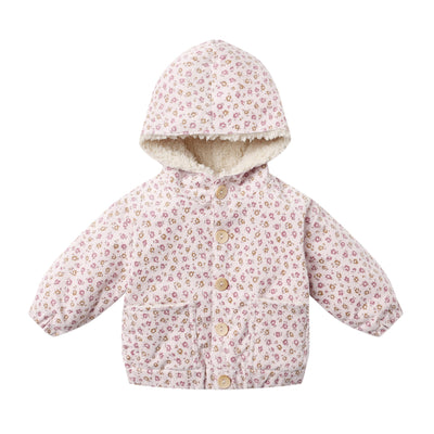 Corduroy Hooded Jacket - Wildflowers by Quincy Mae