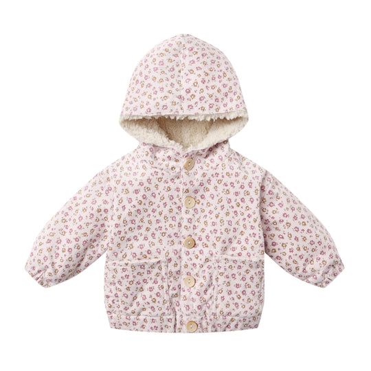 Corduroy Hooded Jacket - Wildflowers by Quincy Mae