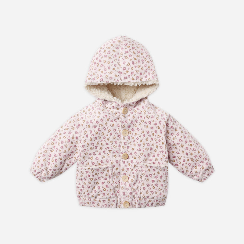 Corduroy Hooded Jacket - Wildflowers by Quincy Mae