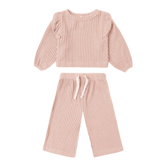 Ruffle Cozy Set - Rose by Quincy Mae