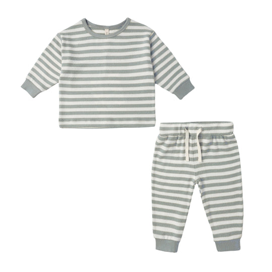 Cozy Set - Blue Stripe by Quincy Mae