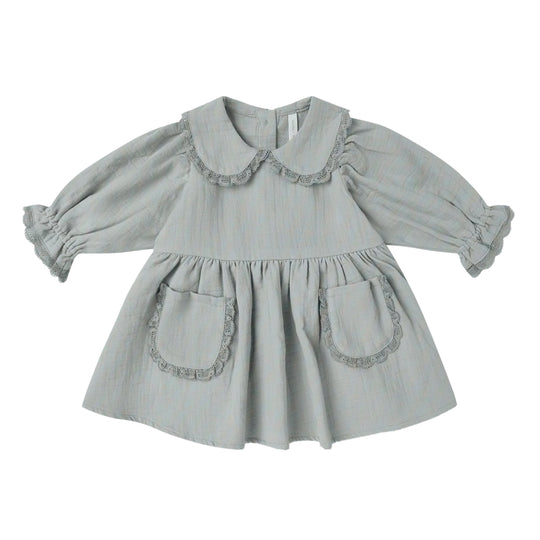 Marisol Dress - Steel Blue by Quincy Mae