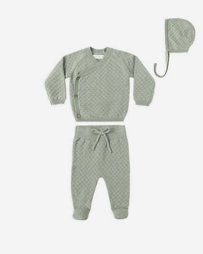 Knit Wrap Top + Pant Set - Fern by Quincy Mae