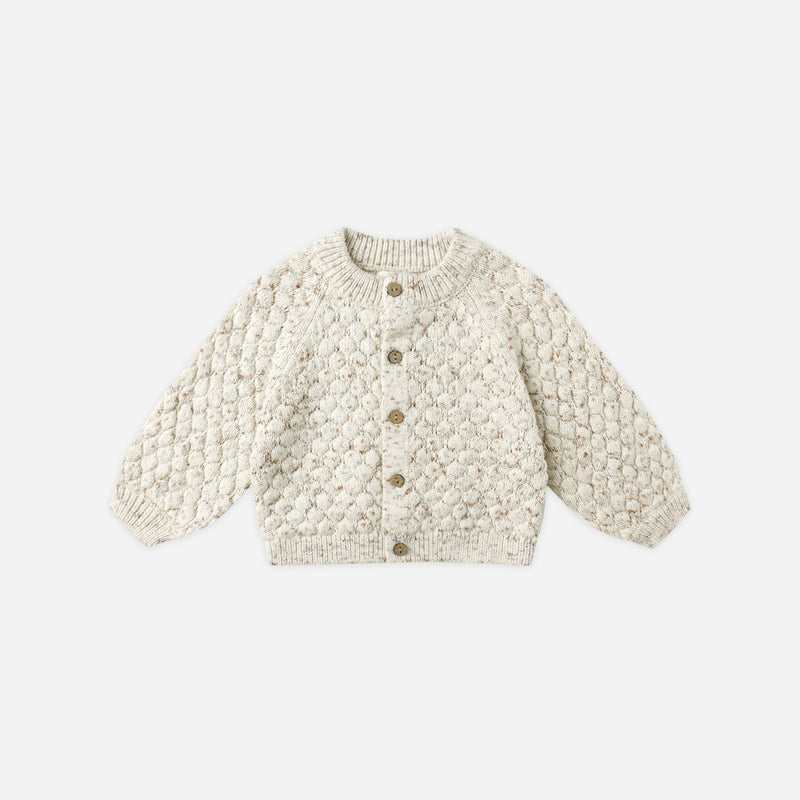Bubble Knit Cardigan - Natural Confetti by Quincy Mae