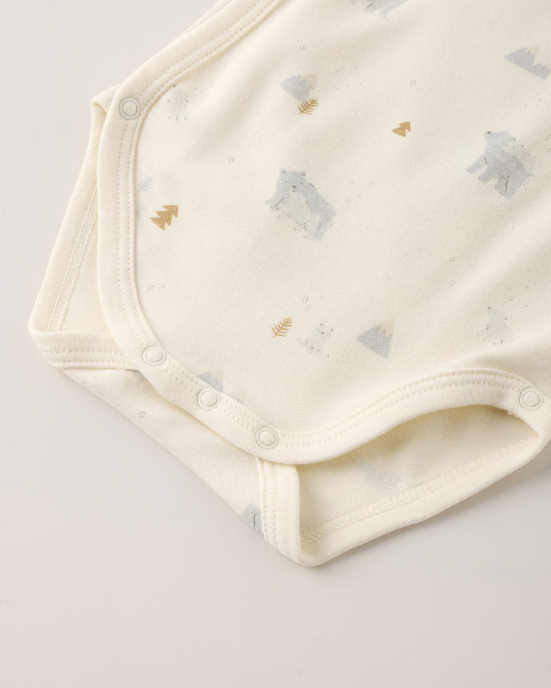 Side Snap Bodysuit + Pant Set - Polar Bears by Quincy Mae