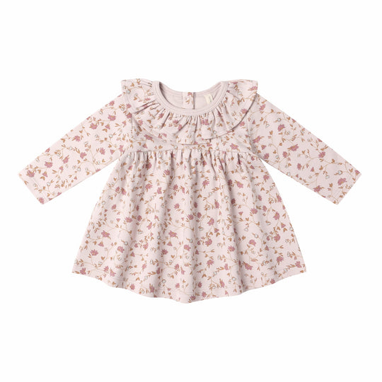 Ruffle Collar Jersey Dress - Garden by Quincy Mae