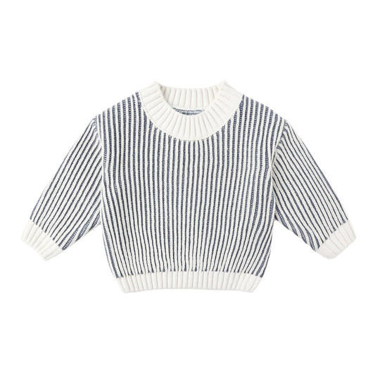 Relaxed Knit Sweater - Ocean by Quincy Mae