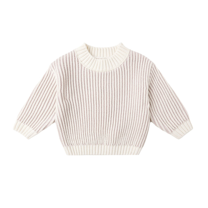 Relaxed Knit Sweater - Lilac by Quincy Mae