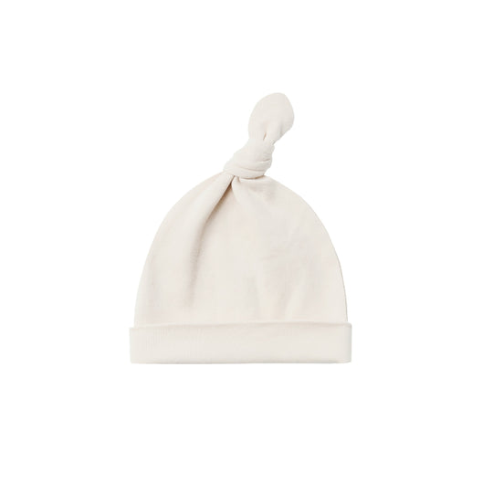 Knotted Baby Hat - Natural by Quincy Mae