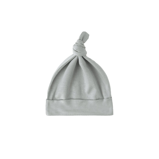 Bamboo Knotted Baby Hat - Steel Blue by Quincy Mae