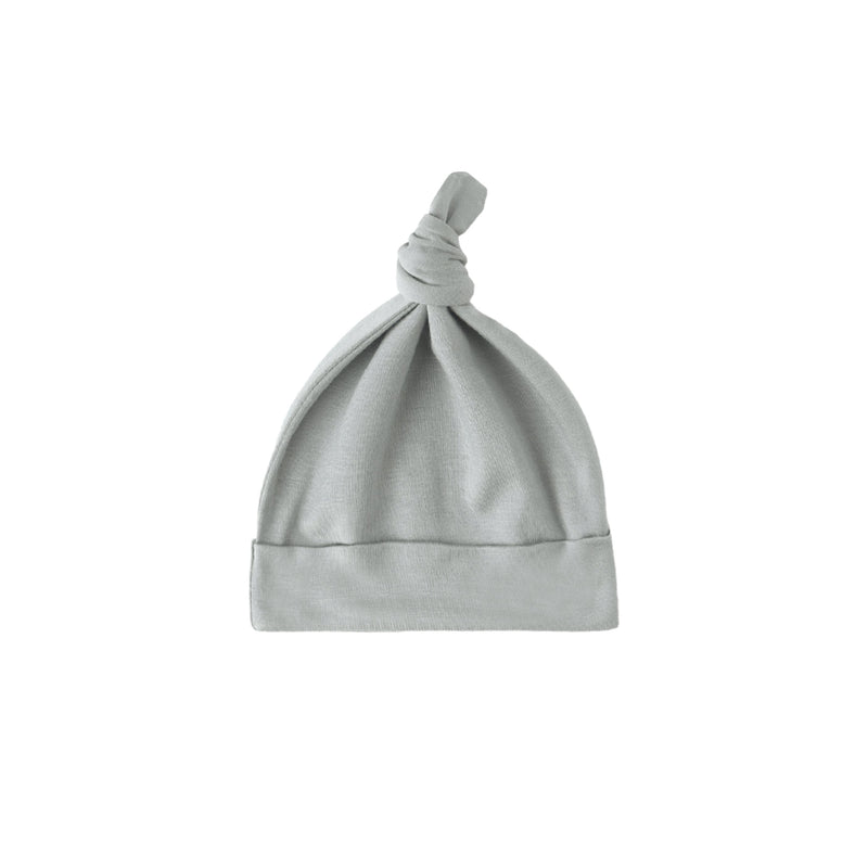 Bamboo Knotted Baby Hat - Steel Blue by Quincy Mae
