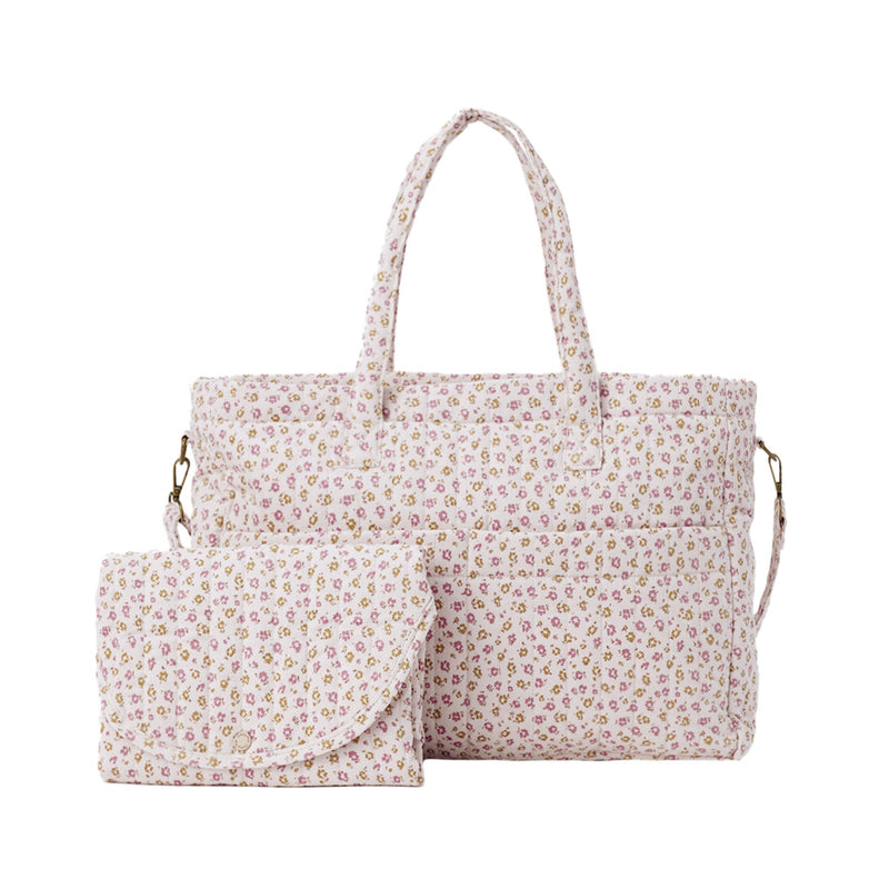 Diaper Bag + Changing Pad Set - Wildflower by Quincy Mae