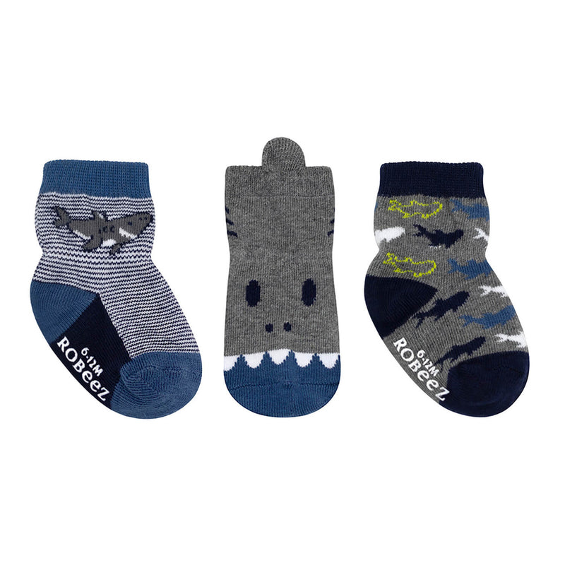 3 Pack Socks - Sharks by Robeez
