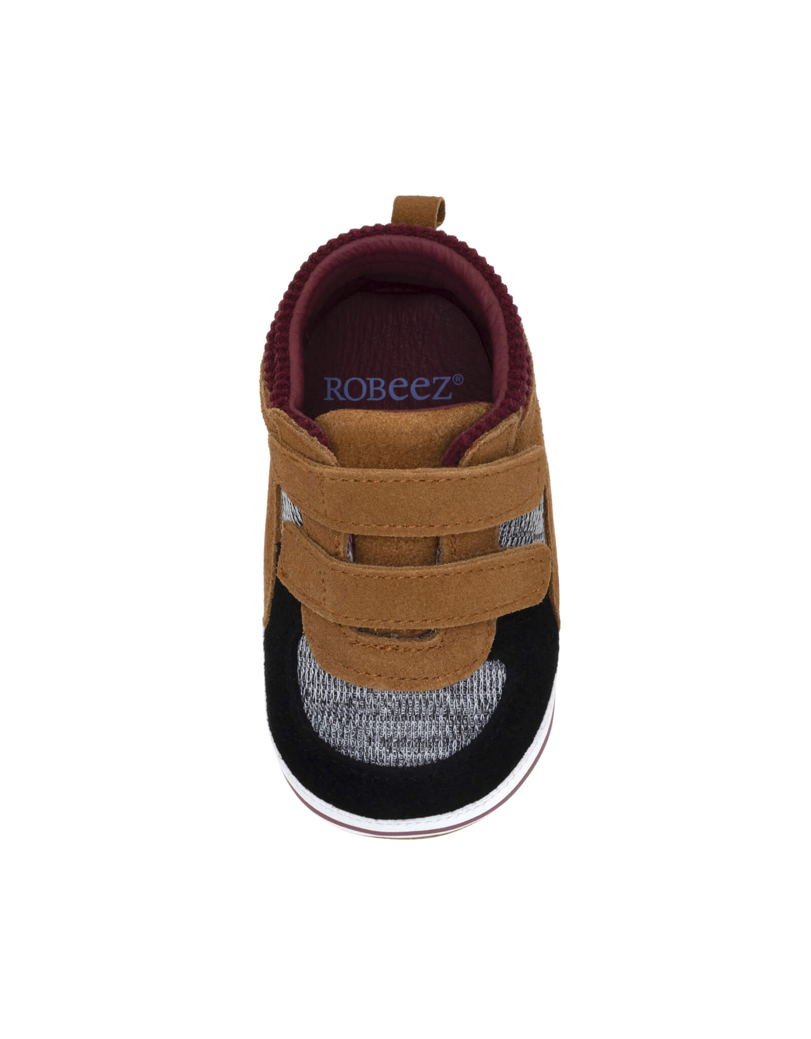 Baby shoe with 'Robeez' branding on a white background