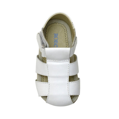 Lacey First Kicks Sandals - White by Robeez FINAL SALE