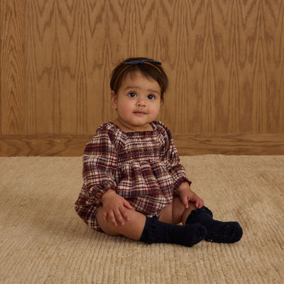 Adelaide Romper - Burgundy Plaid by Rylee + Cru - FINAL SALE