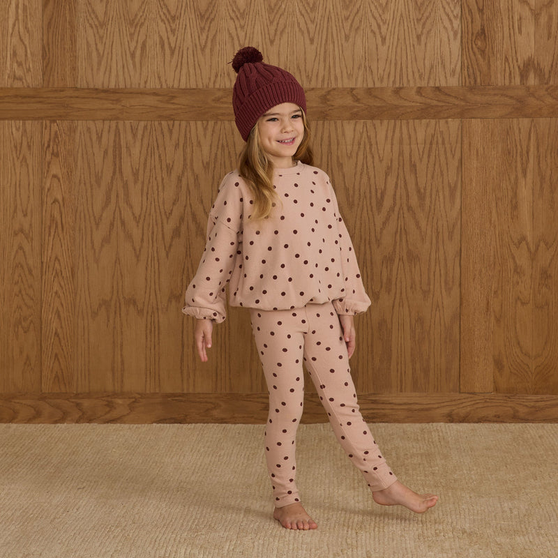 Spongey Knit Set - Blush Polka Dot by Rylee + Cru - FINAL SALE