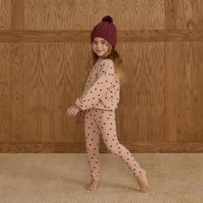 Spongey Knit Set - Blush Polka Dot by Rylee + Cru - FINAL SALE