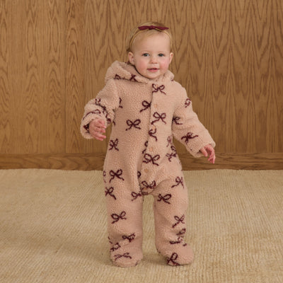 Fleece Jumpsuit - Bows by Rylee + Cru