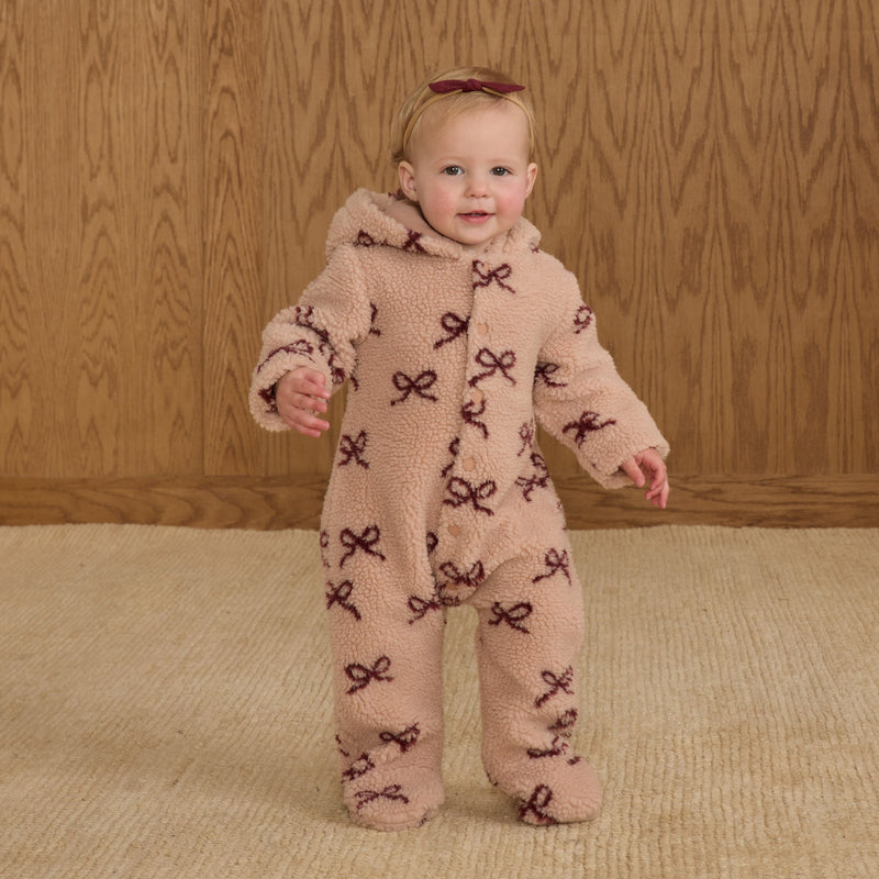 Fleece Jumpsuit - Bows by Rylee + Cru