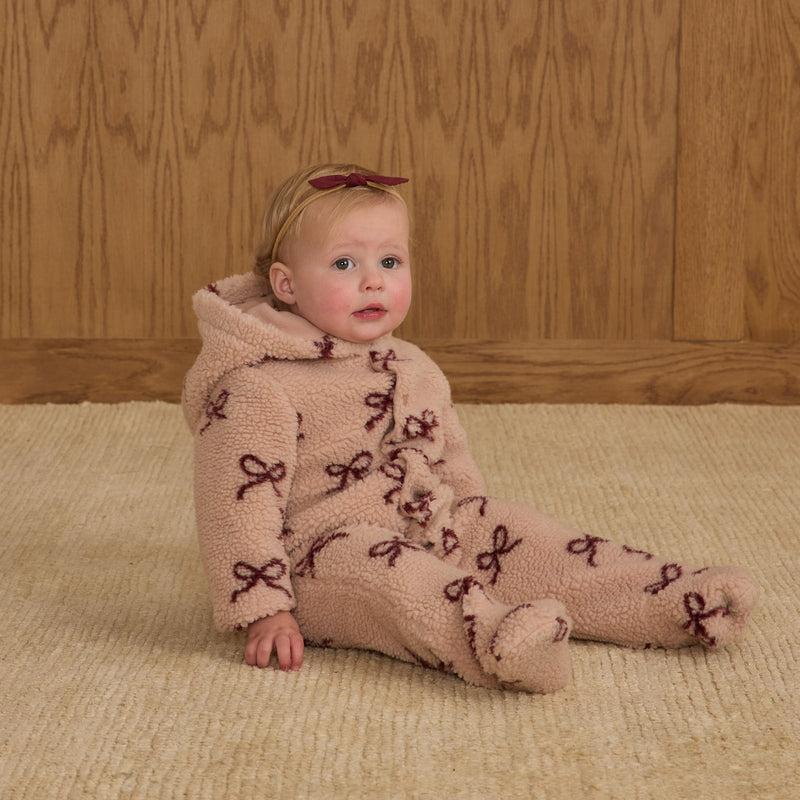 Fleece Jumpsuit - Bows by Rylee + Cru