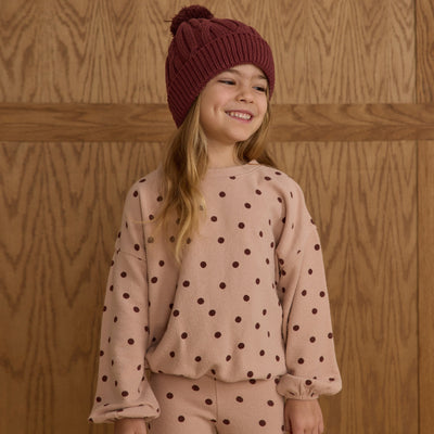 Spongey Knit Set - Blush Polka Dot by Rylee + Cru - FINAL SALE