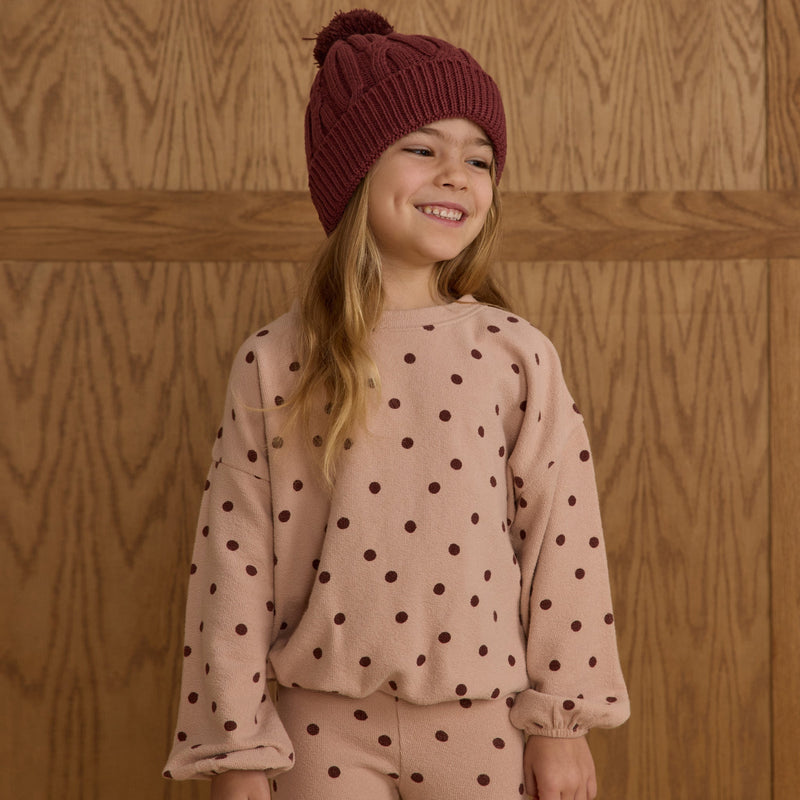 Spongey Knit Set - Blush Polka Dot by Rylee + Cru - FINAL SALE