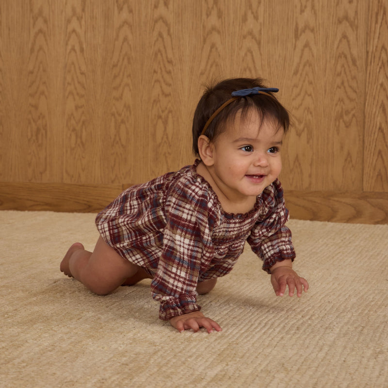 Adelaide Romper - Burgundy Plaid by Rylee + Cru - FINAL SALE