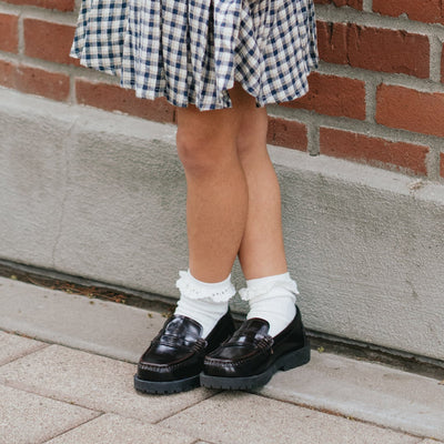 Lace Trim Socks, 2-pack - Blush, Ivory by Rylee + Cru