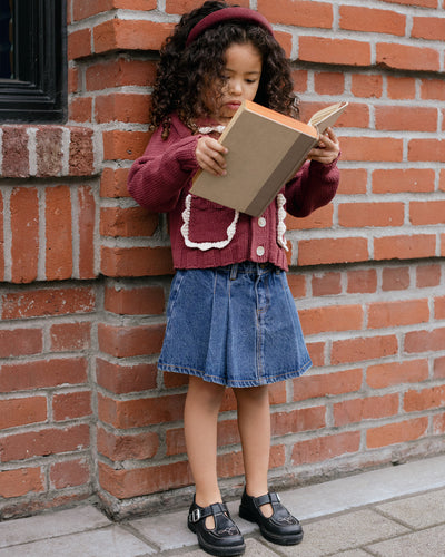 Collared Cardigan - Burgundy by Rylee + Cru - FINAL SALE