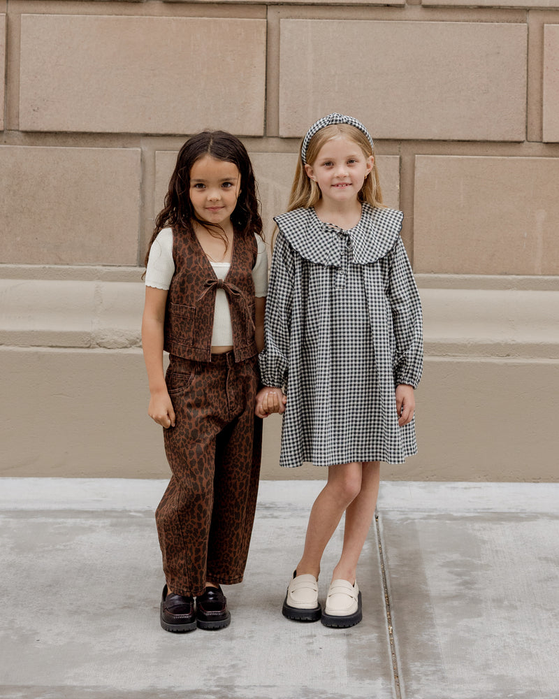 Mini Dress - Black Gingham by Rylee + Cru