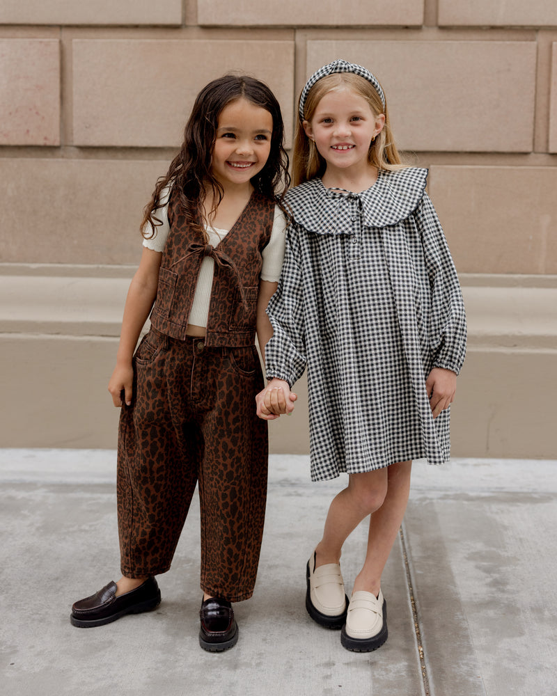 Mini Dress - Black Gingham by Rylee + Cru