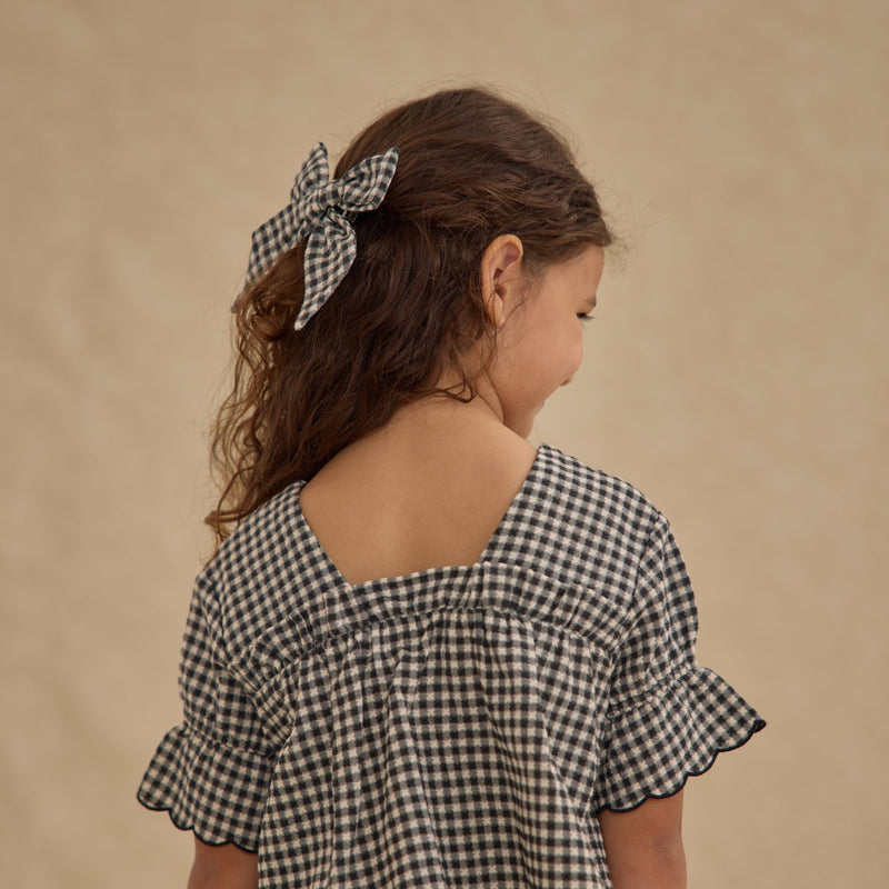 Bow - Black Gingham by Rylee + Cru