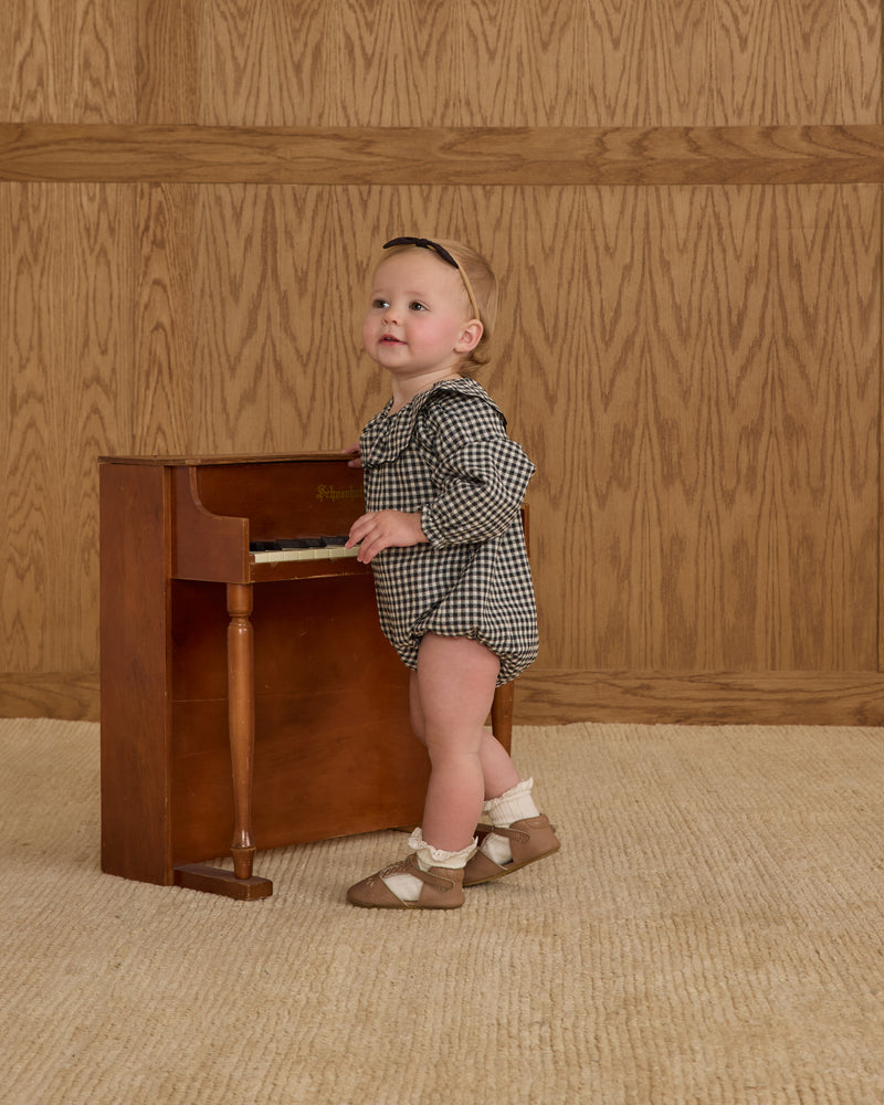 Colette Romper - Black Gingham by Rylee + Cru