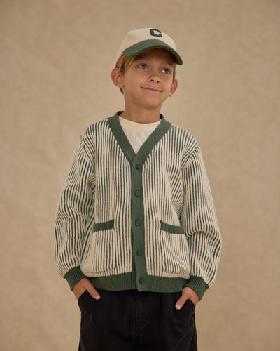 Haywood Cardigan - Green Stripe by Rylee + Cru
