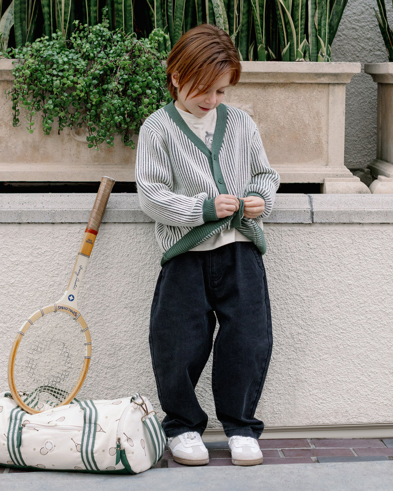 Haywood Cardigan - Green Stripe by Rylee + Cru