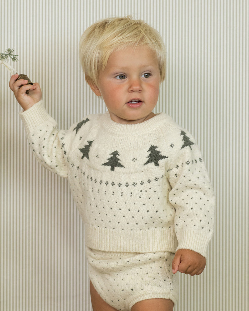 Fair Isle Sweater - Trees by Rylee + Cru