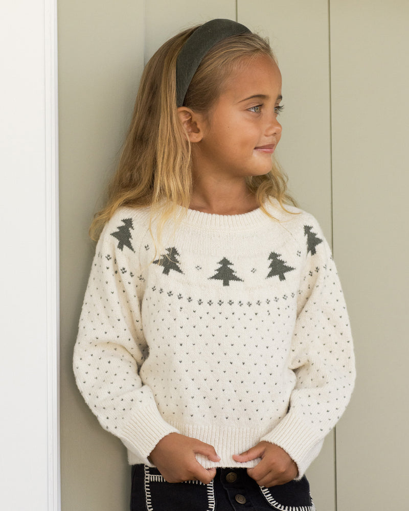 Fair Isle Sweater - Trees by Rylee + Cru