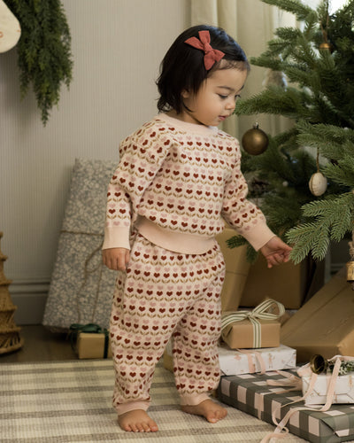 Knit Pant - Ruby Hearts by Rylee + Cru