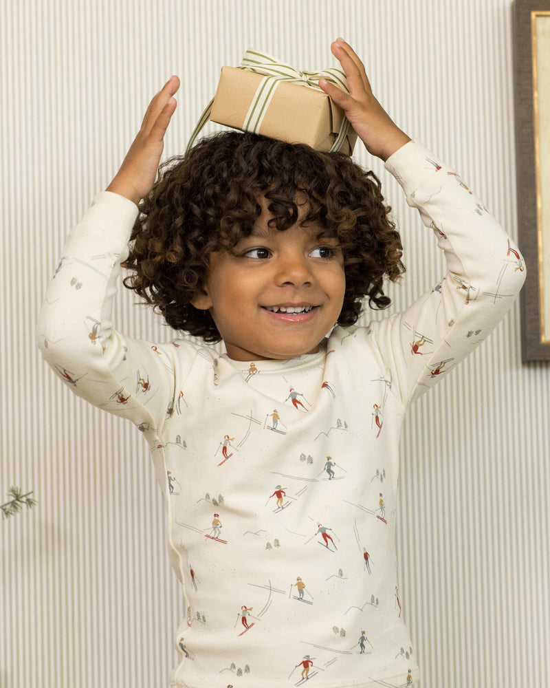 Organic Long Sleeve Pajama Set - Skiers by Rylee + Cru