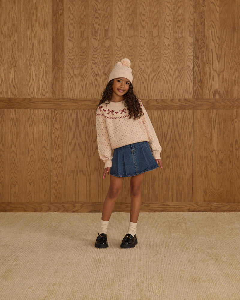 Fair Isle Sweater - Bows by Rylee + Cru