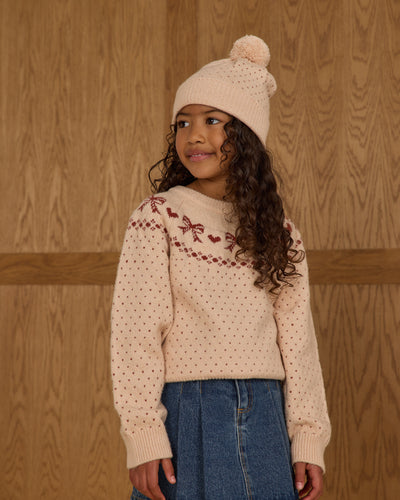Fair Isle Sweater - Bows by Rylee + Cru