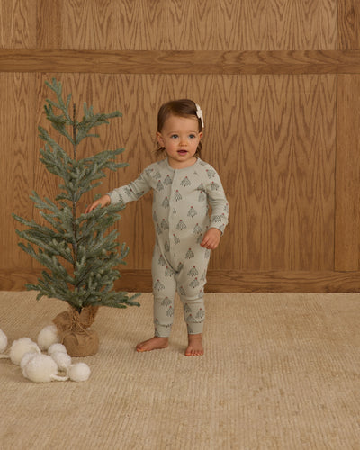 Organic Long John Pajamas - Trees by Rylee + Cru