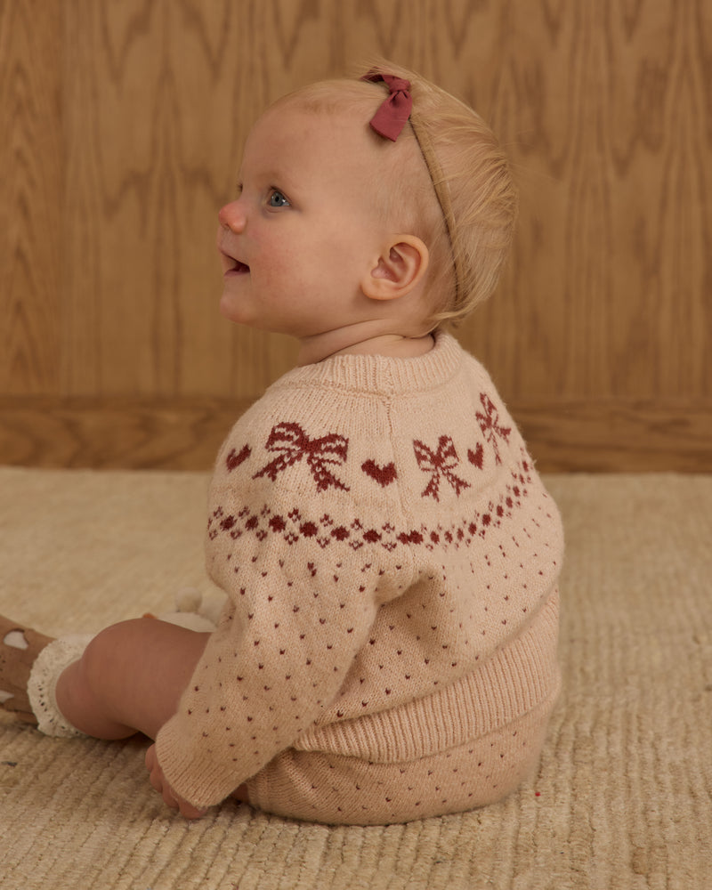 Fair Isle Sweater - Bows by Rylee + Cru